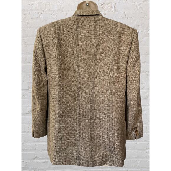Countess Mara, 100% Silk Blazer, Sportcoat, Neutral, Soft,2 button, Men's 38S - Picture 3 of 10